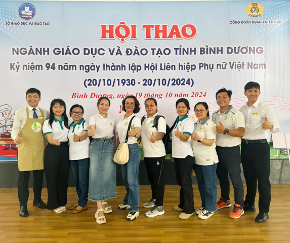 Thầy, cô Hệ thống trường Trung-Tiểu học Pétrus Ký tham gia Hội thao chào mừng Ngày Phụ nữ Việt Nam năm 2024 của ngành Giáo dục tỉnh Bình Dương