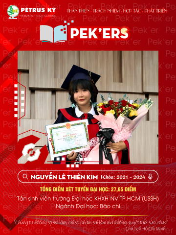 4 PEK'ers có tổng số điểm cao nhất kỳ xét tuyển Đại học năm 2024