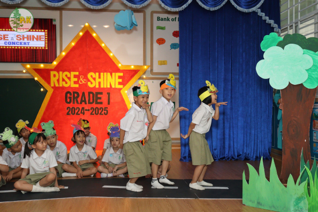 Rise and Shine - Học sinh lớp 1 Trường Pétrus Ký tỏa sáng trong buổi biểu diễn tiếng Anh đặc biệt