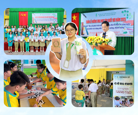 Trường Trung - Tiểu học Pétrus Ký Khai mạc Tuần lễ hưởng ứng học tập suốt đời 2025: Học tập suốt đời - Làm chủ tri thức, chinh phục công nghệ!