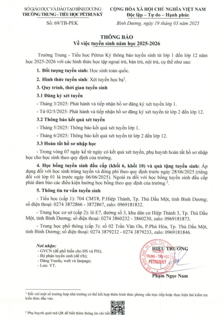 tuyen sinh 2025-2026